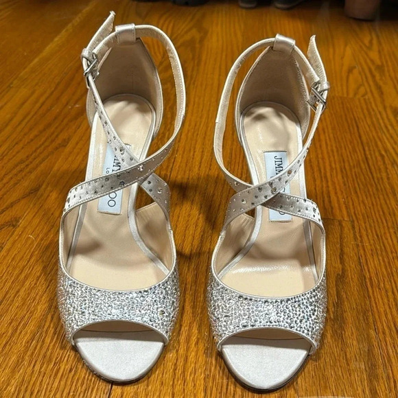 NEW - Jimmy Choo Emily Crystal Heels - Picture 3 of 11